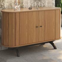 Balcão Buffet 2 Portas 1 Prateleira 100% Mdf Freijo/Preto Fosco Tb289 - Dalla Costa Balcão Buffet 2 Portas 1 Prateleira 100% Mdf Freijo/Preto Fosco Tb289 - Dalla Costa