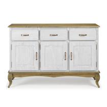 Balcão Buffet 3 Portas e 3 Gavetas 2003 Branco com Garapa