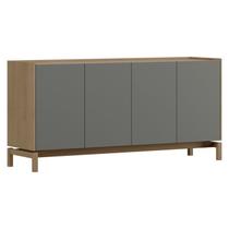 Balcao Buffet 4 Portas 1 Gaveta 165 cm 2155 Oak Ferrolack Milani Store Balcao Buffet 4 Portas 1 Gaveta 165 cm 2155 Oak Ferrolack Milani Store