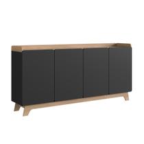 Balcão Buffet 4 Portas 200cm John - Preto Balcão Buffet 4 Portas 200cm John - Preto