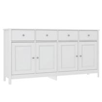Balcao Buffet 4 Portas 4 Gavetas 154 cm R626 Branco Dtall Balcao Buffet 4 Portas 4 Gavetas 154 cm R626 Branco Dtall