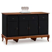 Balcão Buffet 4 Portas e 3 Gavetas com Pés Luiz XV 60635 Linz Móveis