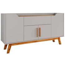 Balcão Buffet 4 Portas Future 136 Cm Bechara Off White Cinamomo