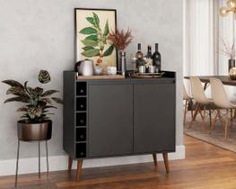 Balcão Buffet Adega Wine 2 Portas Preto M&A Balcão Buffet Adega Wine 2 Portas Preto M&A