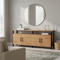 Balcão Buffet Aparador 100% MDF com 4 Portas 180cm Móvel na Caixa