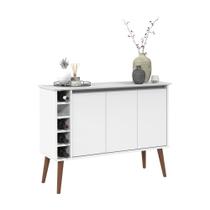 Balcão Buffet Aparador Com Adega London - Branco