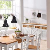 Balcão Buffet Aparador de Madeira com 4 Portas e 4 Gavetas Coleção England