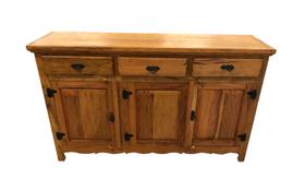 Balcão Buffet Arcaz de Madeira Maciça de Demolição com 3 Portas e 3 Gavetas Balcão Buffet Arcaz de Madeira Maciça de Demolição com 3 Portas e 3 Gavetas