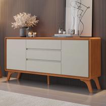 Balcão Buffet Ares 2 Portas 3 Gavetasnaturalle/Off White - Mavaular Balcão Buffet Ares 2 Portas 3 Gavetasnaturalle/Off White - Mavaular