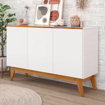 Balcão Buffet Ares Lux 3 Portas 2 Prateleiras Branco - Tebarrot