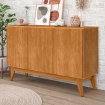 Balcão Buffet Ares Lux 3 Portas 2 Prateleiras Nature - Tebarrot