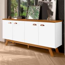 Balcão Buffet Atlanta 4 Portas Branco/Nature - Tebarrot