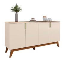 Balcão Buffet Bancada Sala Jantar Recife Off White Com Amendoa Balcão Buffet Bancada Sala Jantar Recife Off White Com Amendoa