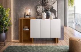 Balcão Buffet Berlim 100% MDF Ype/Off White