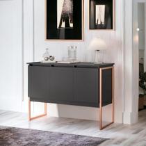 Balcão Buffet Bolzano Preto Cobre Balcão Buffet Bolzano Preto Cobre