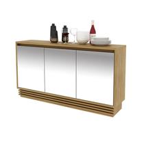 Balcão Buffet C/ Espelho Natural 160x86,8x36,3cm Tecnomobili