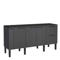 Balcão Buffet Cozinha Sala de Jantar com Tampo 180cm Cisne Cozimax Preto Balcão Buffet Cozinha Sala de Jantar com Tampo 180cm Cisne Cozimax Preto