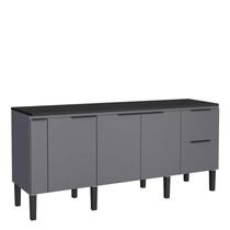 Balcão Buffet Cozinha Sala de Jantar com Tampo 200cm Cisne Cozimax Cinza