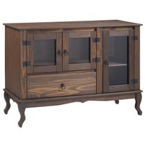 Balcão Buffet de Madeira com 3 Portas e 1 Gaveta Tabaco