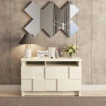 Balcão / Buffet Design 3D 1,25m Off White 100% MDF