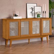 Balcão Buffet Detroit 4 Portas 4 Prateleiras Nature - Tebarrot