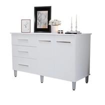 Balcão buffet euro. alto 2 portas + 3 gavetas moderno cor branco brilho Balcão buffet euro. alto 2 portas + 3 gavetas moderno cor branco brilho