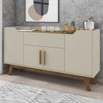 Balcão Buffet Ferentino 4 Portas 1 Gaveta Off White/Cinamomo - Pnr Móveis