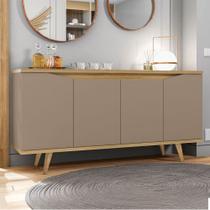 Balcão Buffet Gracyella 4 Portas Fendi/Hannover - Pnr Móveis Balcão Buffet Gracyella 4 Portas Fendi/Hannover - Pnr Móveis