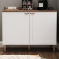 Balcão Buffet Iluminata 2 Portas 100% Mdf Branco - Genialflex Balcão Buffet Iluminata 2 Portas 100% Mdf Branco - Genialflex