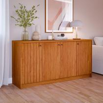 Balcão Buffet Lia 4 Portas 3 Prateleiras Cinamomo - Cimol Balcão Buffet Lia 4 Portas 3 Prateleiras Cinamomo - Cimol