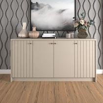 Balcão Buffet Lia 4 Portas 3 Prateleiras Off White - Cimol Balcão Buffet Lia 4 Portas 3 Prateleiras Off White - Cimol