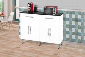 BALCÃO BUFFET MAD. ALTO 4 PORTAS + 2 GAVETAS MODERNO COR BRANCO BRILHO MARMORIZADO GRANDE 1.26m BALCÃO BUFFET MAD. ALTO 4 PORTAS + 2 GAVETAS MODERNO COR BRANCO BRILHO MARMORIZADO GRANDE 1.26m