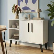 Balcão Buffet Moderno com 2 Nichos 2 portas 90cm BRV Móveis Balcão Buffet Moderno com 2 Nichos 2 portas 90cm BRV Móveis