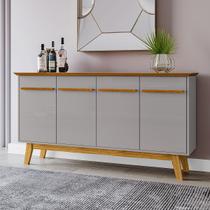 Balcão Buffet Opala 4 Portas Naturalle/Off White - Móveis Bechara