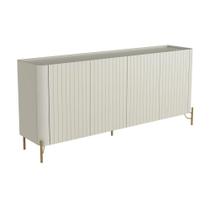 Balcão Buffet p/ Sala Porta Brise 180cm Pés Metal 100% MDF