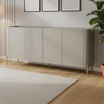 Balcão Buffet para Sala de Estar 180cm Porta Lisa 100% MDF com Pés em Metal Bend Cinza/Grigio/Bronze Balcão Buffet para Sala de Estar 180cm Porta Lisa 100% MDF com Pés em Metal Bend Cinza/Grigio/Bronze