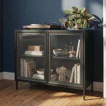 Balcão Buffet Refresh 2 Portas 1 Prateleira com Vidro Preto - Brv