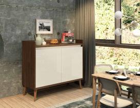 Balcão Buffet Retrô Classico 2 Portas Malbec / Off White Balcão Buffet Retrô Classico 2 Portas Malbec / Off White