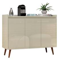 Balcao Buffet Retrô Delta 3 Portas Off White - MoveisAqui