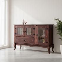 Balcão Buffet Rústico 3 Portas 1 Gaveta Madeira Maciça Balcão Buffet Rústico 3 Portas 1 Gaveta Madeira Maciça