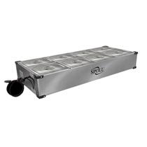 Balcão Buffet Térmico Self Service Bancada 8 Cubas Aço Inox 220v Spolu