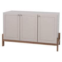 Balcão Buffet Venus 3 portas em madeira maciça e MDF