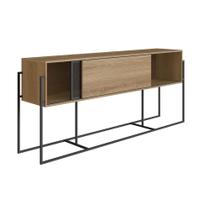Balcão Buffet York 188cm Estrutura Preto Fosco - Hanover