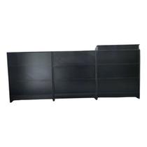 Balcão Caixa + Balcão Recepção 100% Mdf Preto - Suprema Móveis Balcão Caixa + Balcão Recepção 100% Mdf Preto - Suprema Móveis
