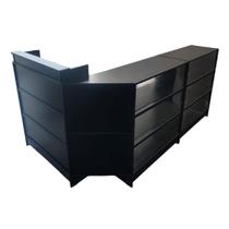 Balcão Caixa E Vitrine 100% Mdf Preto - Suprema Móveis Balcão Caixa E Vitrine 100% Mdf Preto - Suprema Móveis