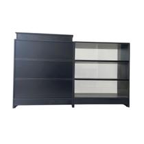 Balcão Caixa + Expositor Vidro 100% Mdf Lojas E Comércios Preto - Suprema Móveis Balcão Caixa + Expositor Vidro 100% Mdf Lojas E Comércios Preto - Suprema Móveis