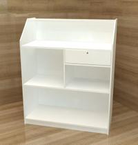 Balcão Caixa Recepção Loja Comercial Mdf Branco Balcão Caixa Recepção Loja Comercial Mdf Branco