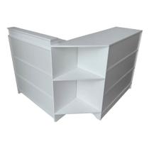 Balcão Caixa Recepção Mdf Branco Suprema Móveis