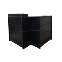 Balcão Caixa Recepção Mdf Preto Suprema Móveis