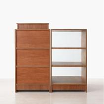 Balcão Caixa + Vitrine Expositor Atendimento Lojas E Comércios 100% Mdf Amadeirado - Suprema Móveis